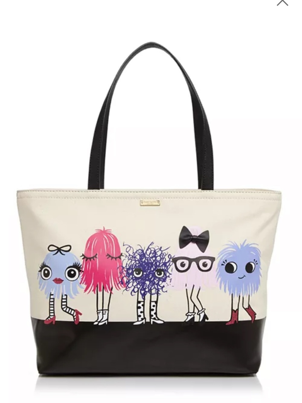Kate Spade Imagination Monsters Party Francis Canvas Tote Rare